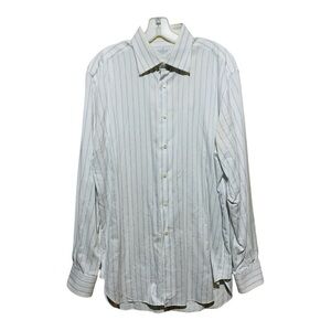 Men's Ermenegildo Zegna Napoli Couture Striped Cotton Dress Shirt
